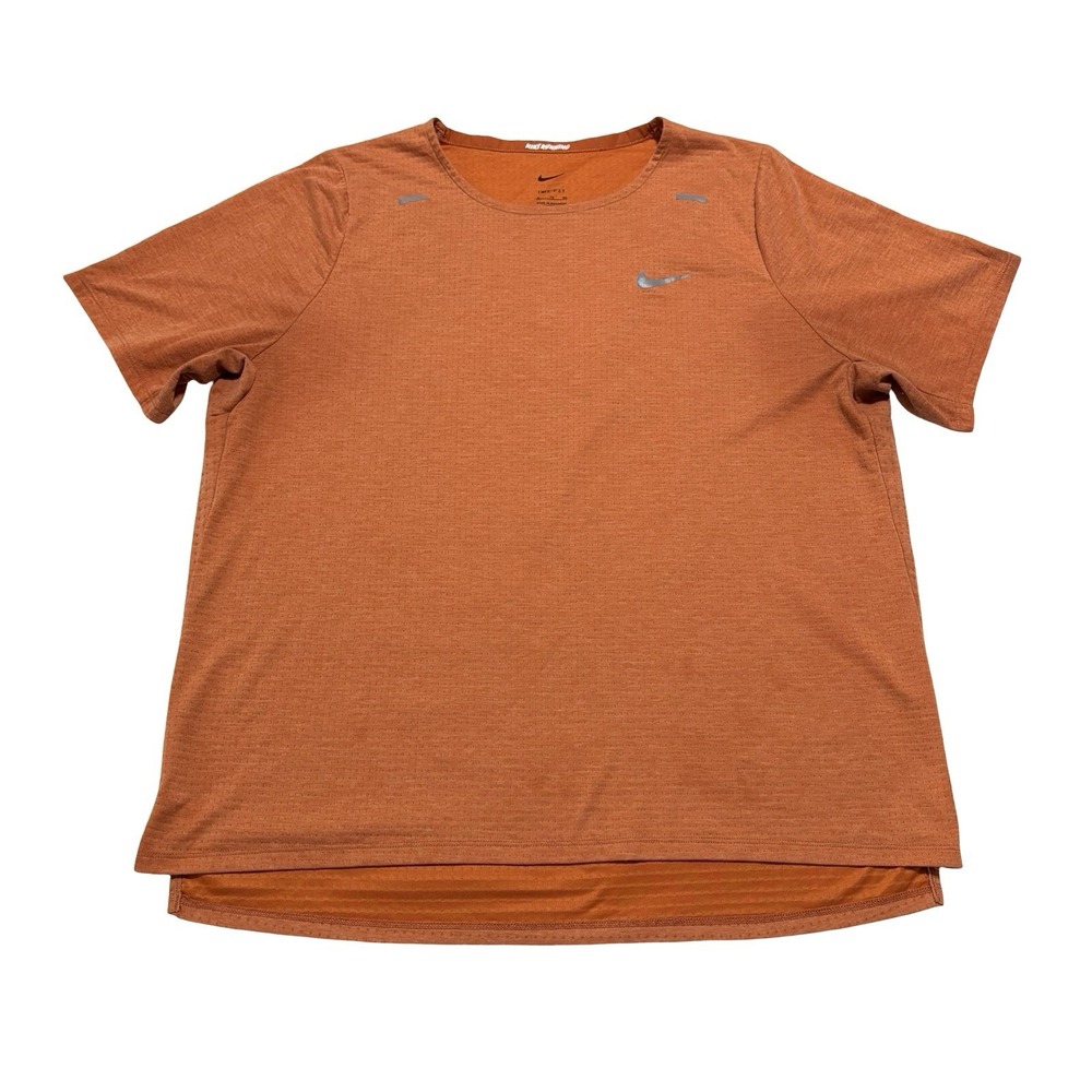 Nike Running‎ Dri-FiT Athletic Training T Shirt Orange *Stains* Size XL 23x28